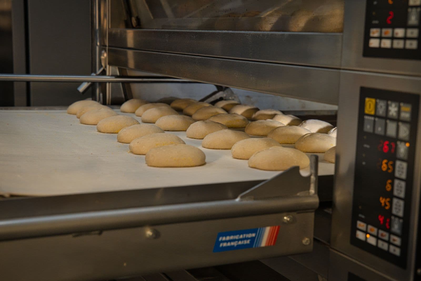 Rack oven and bakery control panel