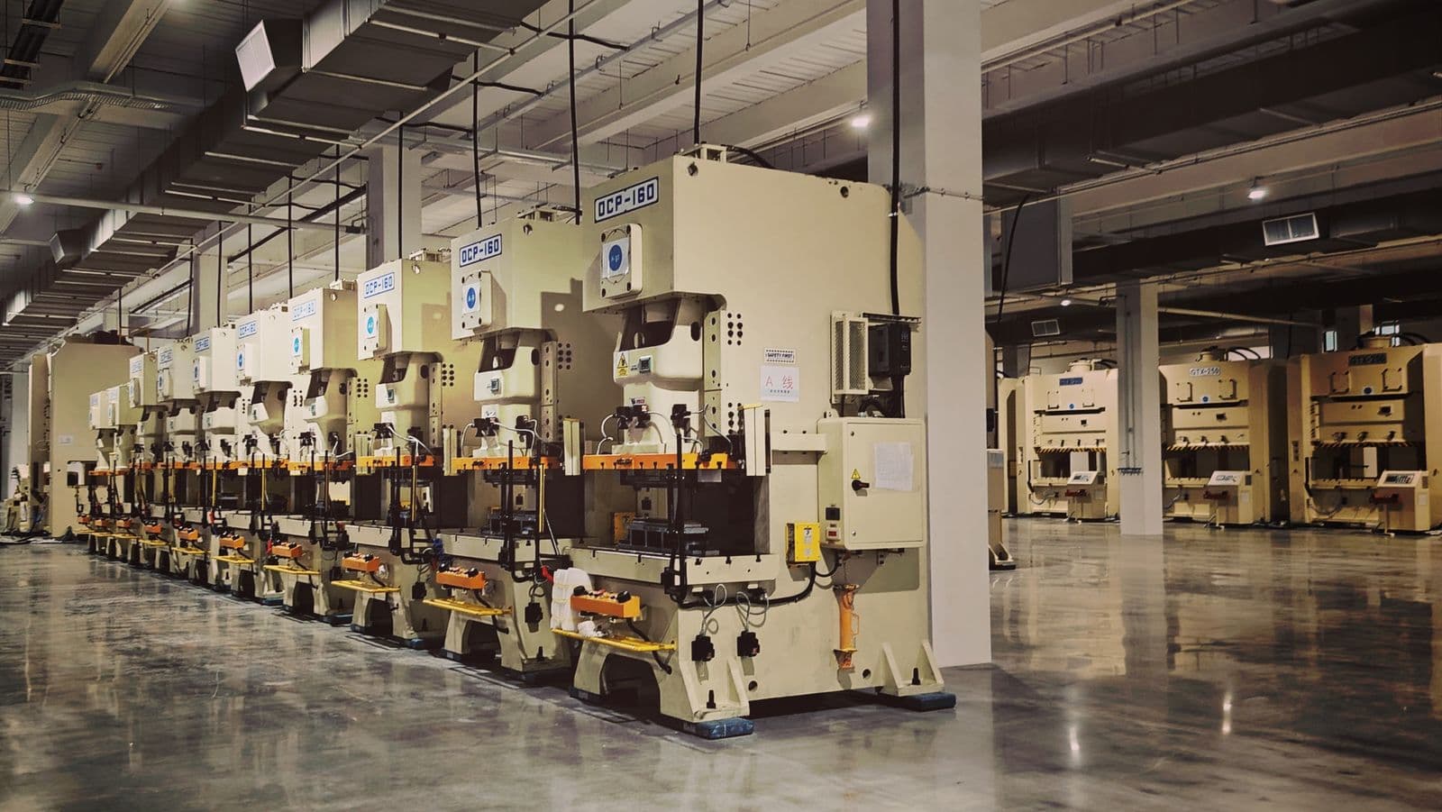 Industrial manufacturing plant floor