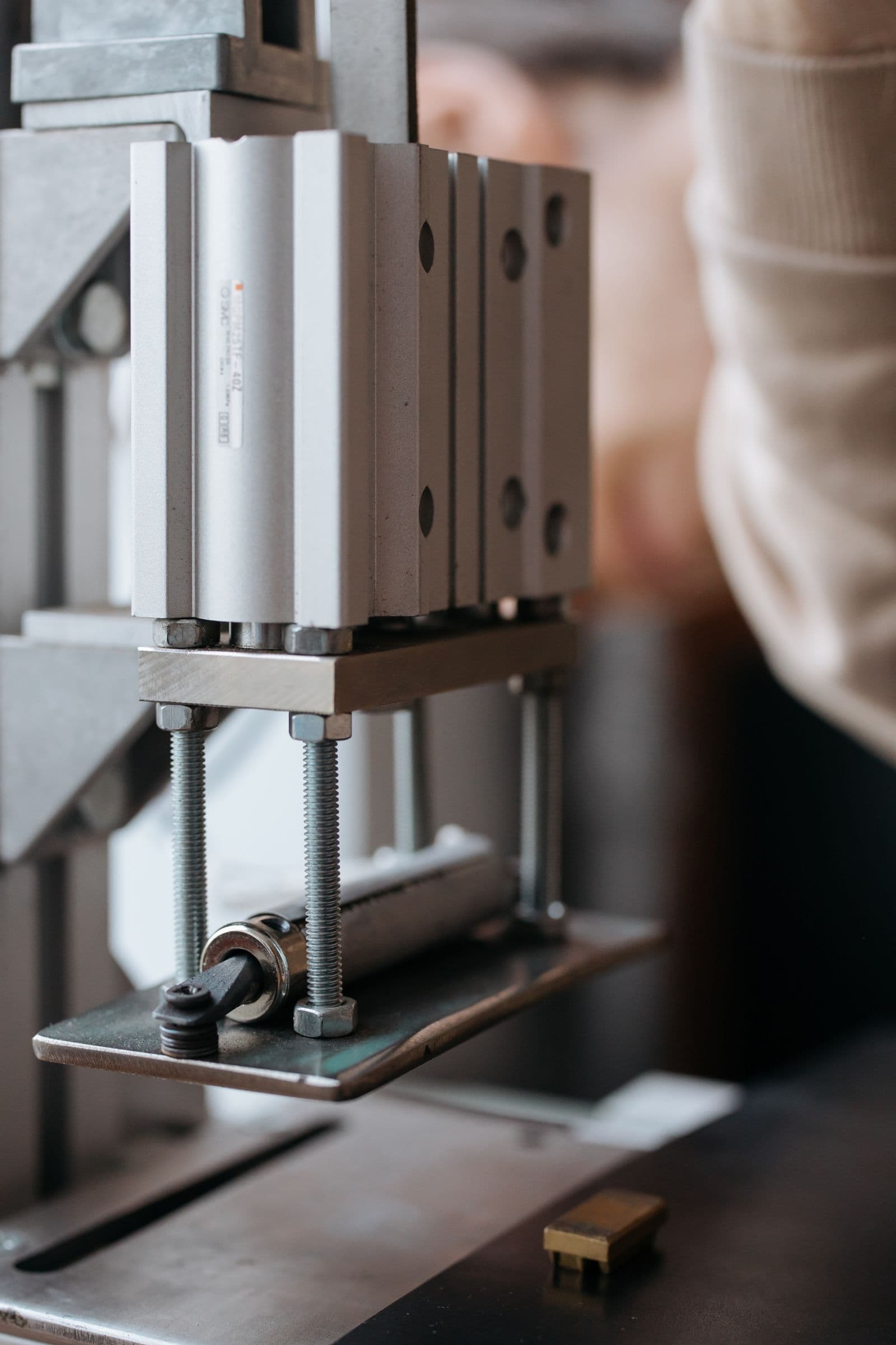 Hydraulic moulding press on the shop floor